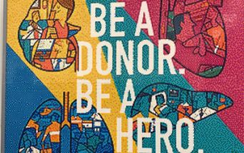 L’installazione Be a donor. Be a hero