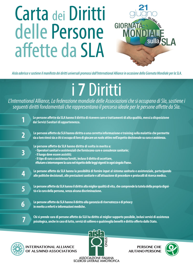 I 7 diritti dei malati di SLA