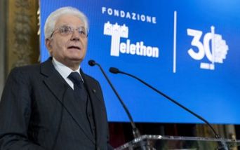 Sergio Mattarella all'evento Telethon