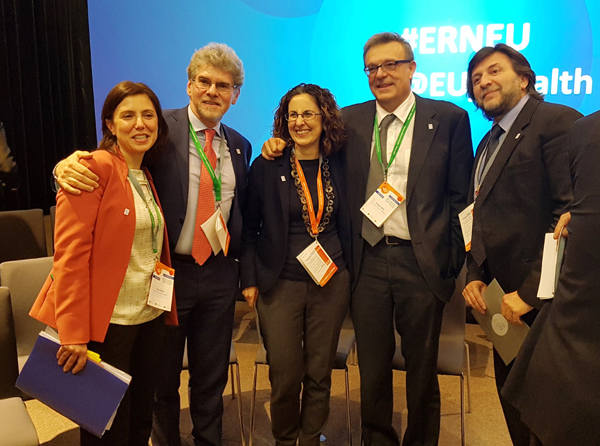 Vilnius, 9 marzo 2017. Da sinistra a destra, Anna Carta, Maurizio Scarpa, Marta Mosca, Enrique Terol e Luca Sangiorgi